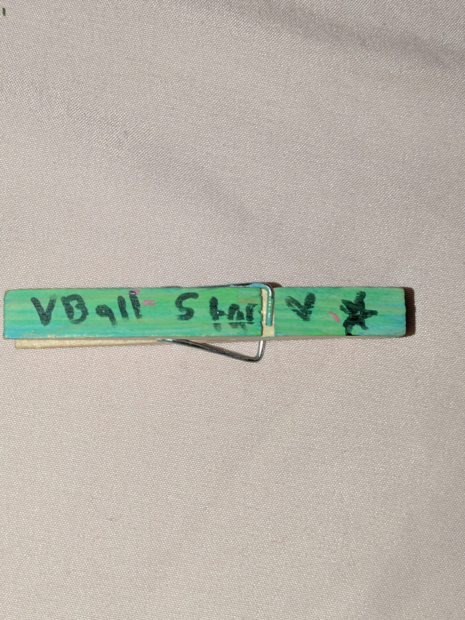 volleyball clipping clothespin design handmade